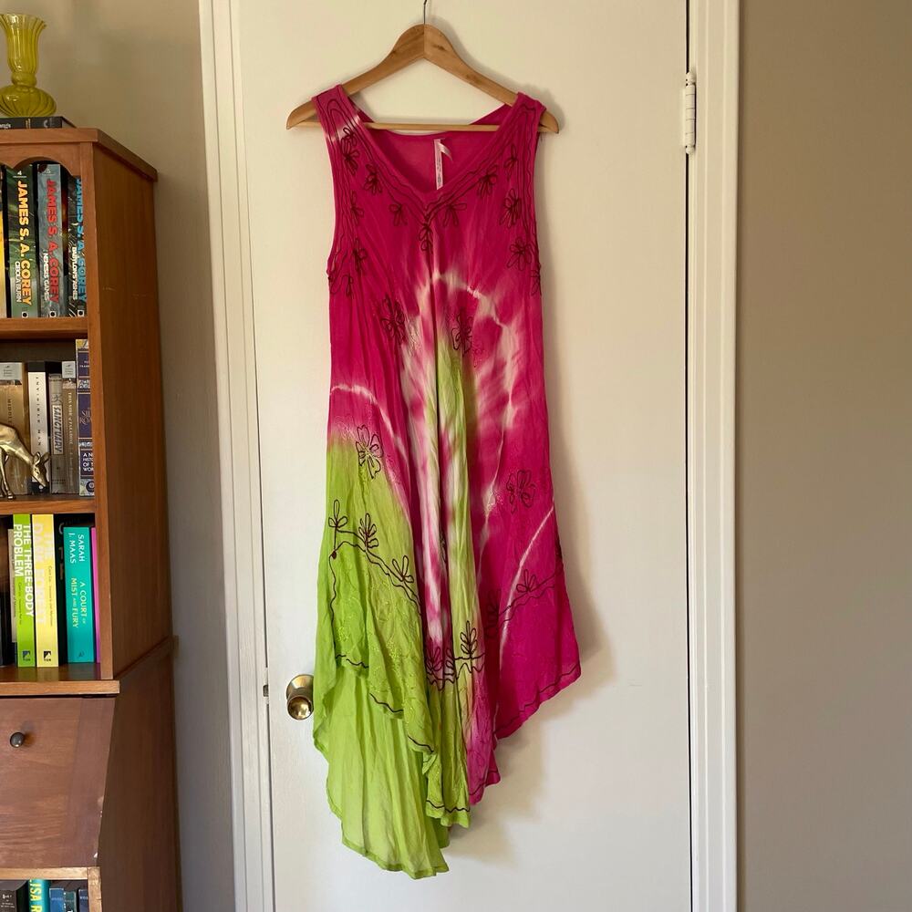 Embroidered Fairy indie Boho Granola Flowy Dress